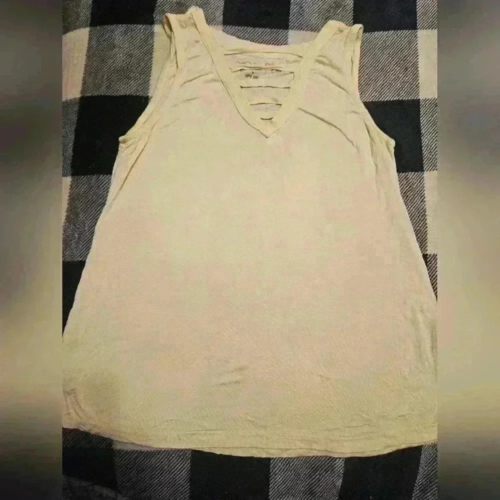 Hippie Rose The Cozy Tank Womens Light Yellow Tank Top Size XS